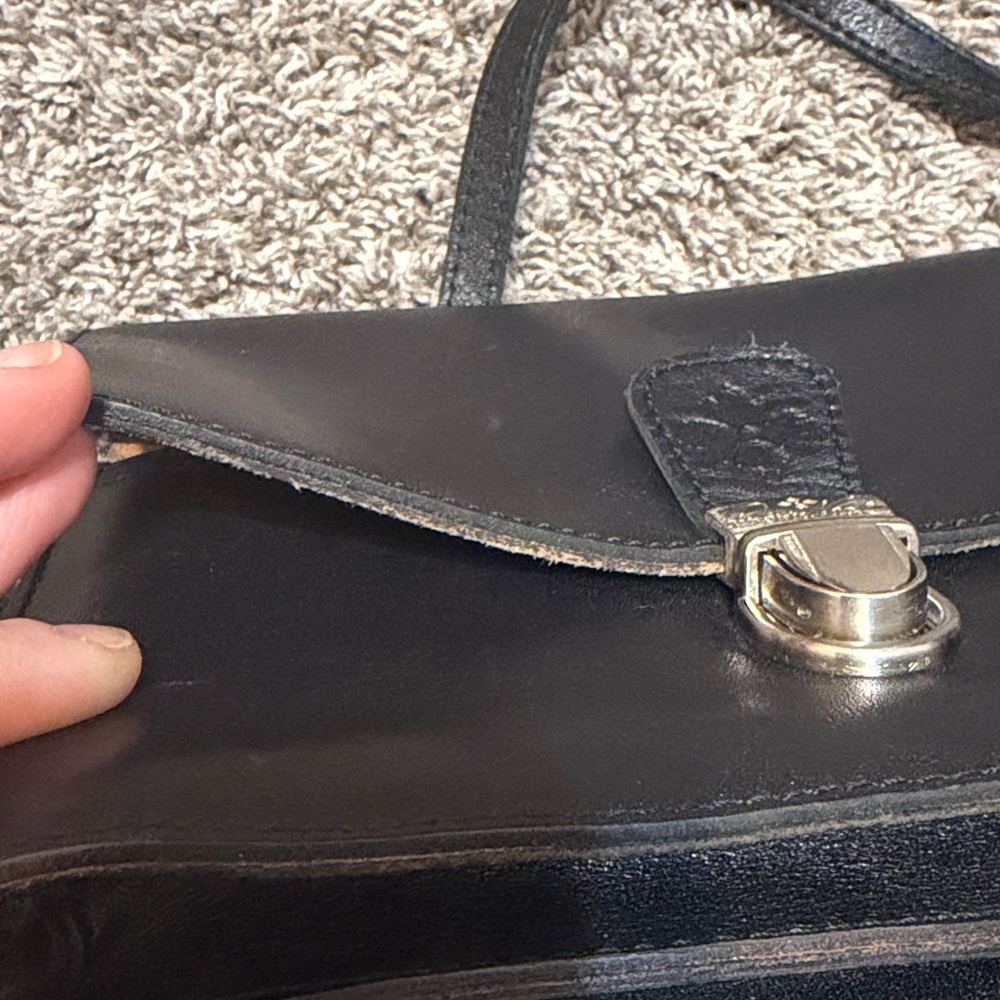 Patricia Nash Lanza Crossbody Organizer Black Leather Heritage Bag - Picture 11 of 11